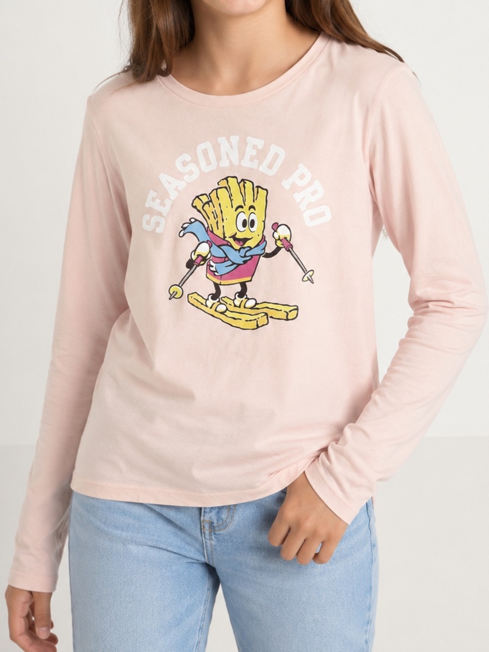 Old Navy Seasoned Pro Ski Fries Graphic Tee Girls XL 14-16